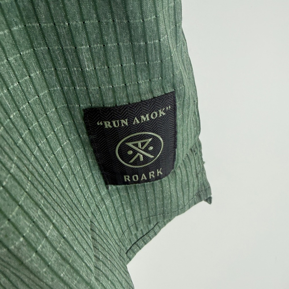 Roark Bless Up Trail Shirt Mens L Green Run Amok RW600 Short Sleeve Button Up - Picture 6 of 12